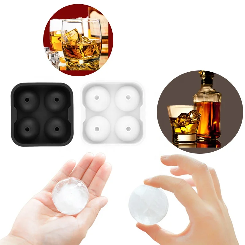 2020 New Design Food Grade ball Shaped Silicone Ice Cube Tray