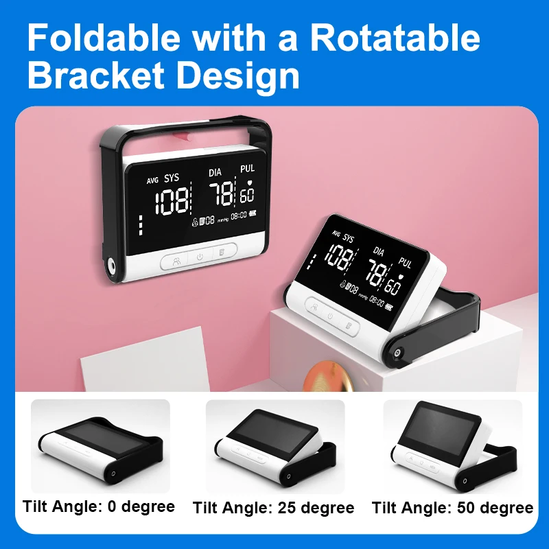 Portable Digital Blood Pressure Monitor Arm Sphygmomanometer Manual BP Meter Tensiometro Heartrate Monitor De Presion Arterial