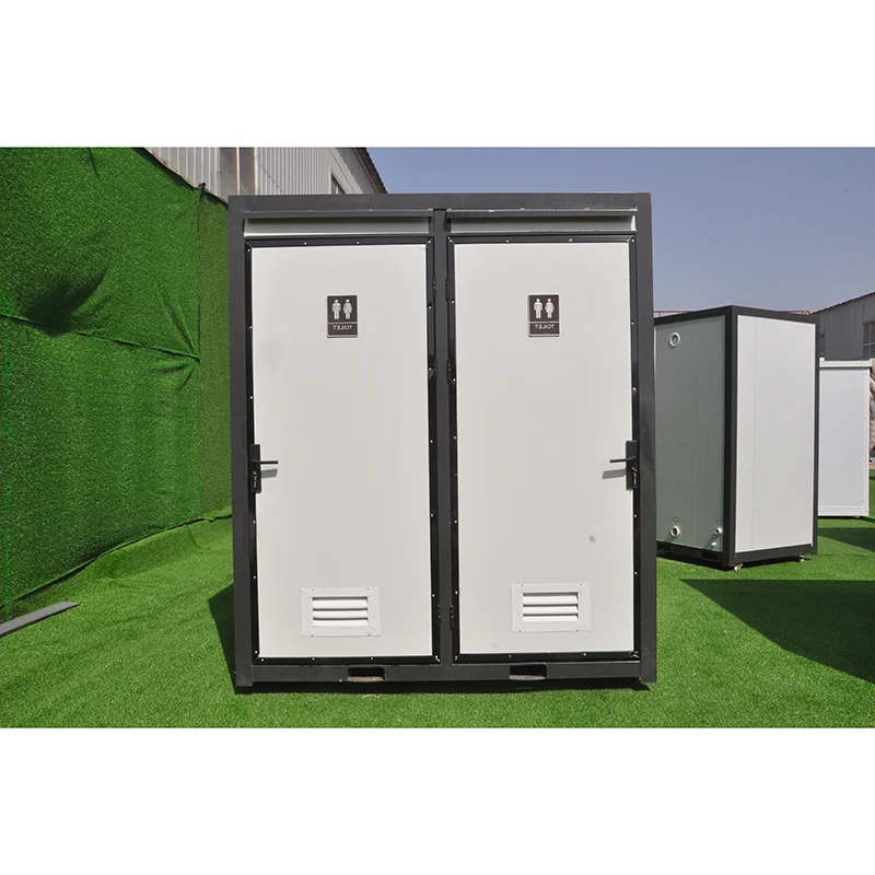 Prefabricated Mobile Toilet Portable Toilet Prefab Modular Bathroom Cabin Portable Double Toilet For Sale