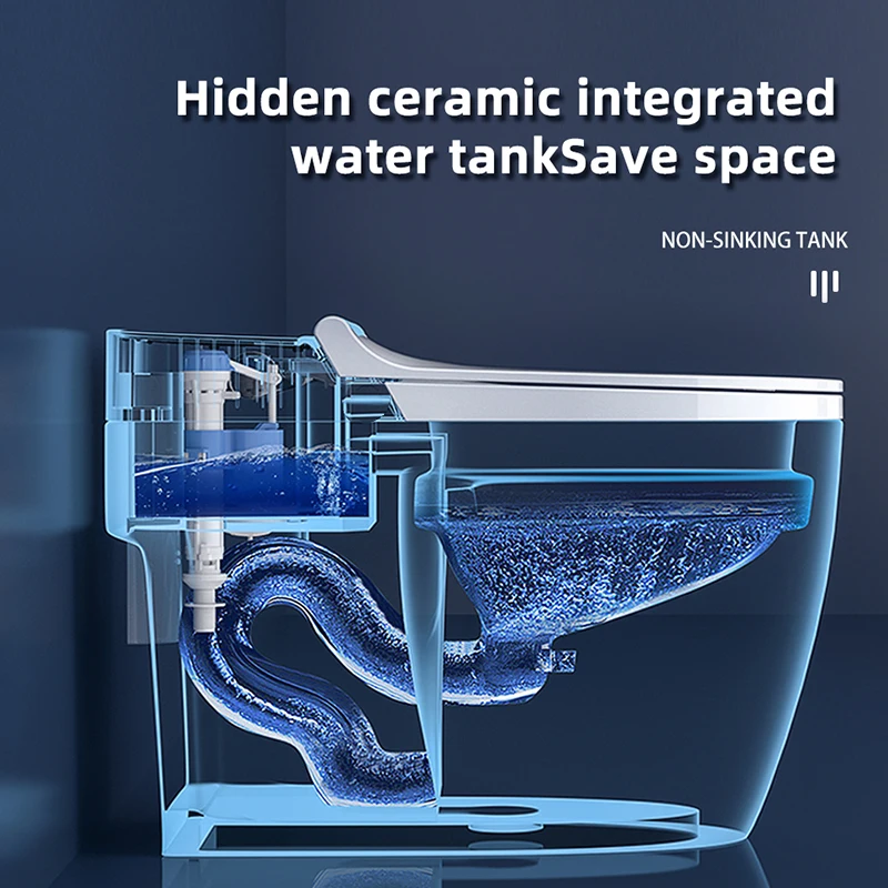 Smart Toilet Hotel  Automatic Cleaner WC Tankless  no electricity Pulse One Piece intelligent toilet with bidet