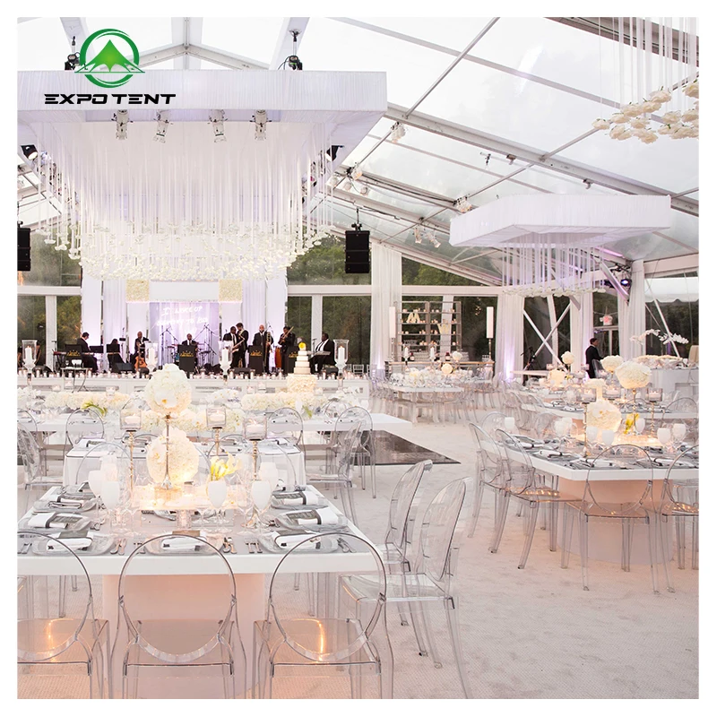 White  Large Aluminum Frame Waterproof clear tent wedding event party tent for event outdoor for 200 500 people events party