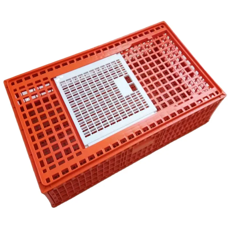 Пластиковые куриные Транспортные клетки, переносная коробка для цыплят 10-12, курица с большой дверью