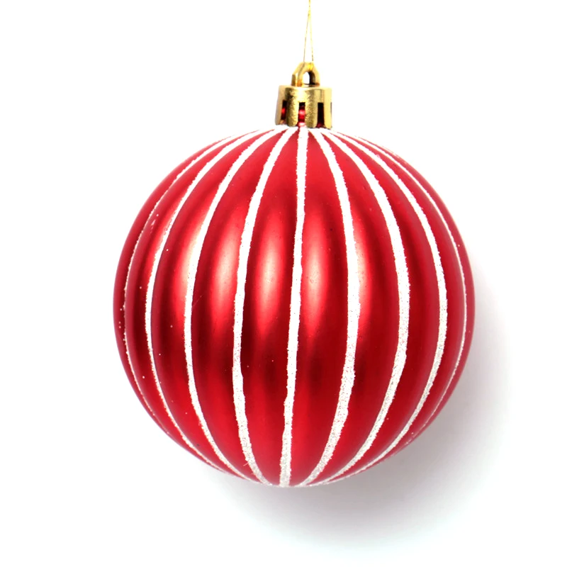 Christmas decoration supplier Christmas balls with hand painted shiny plastic ball ornament