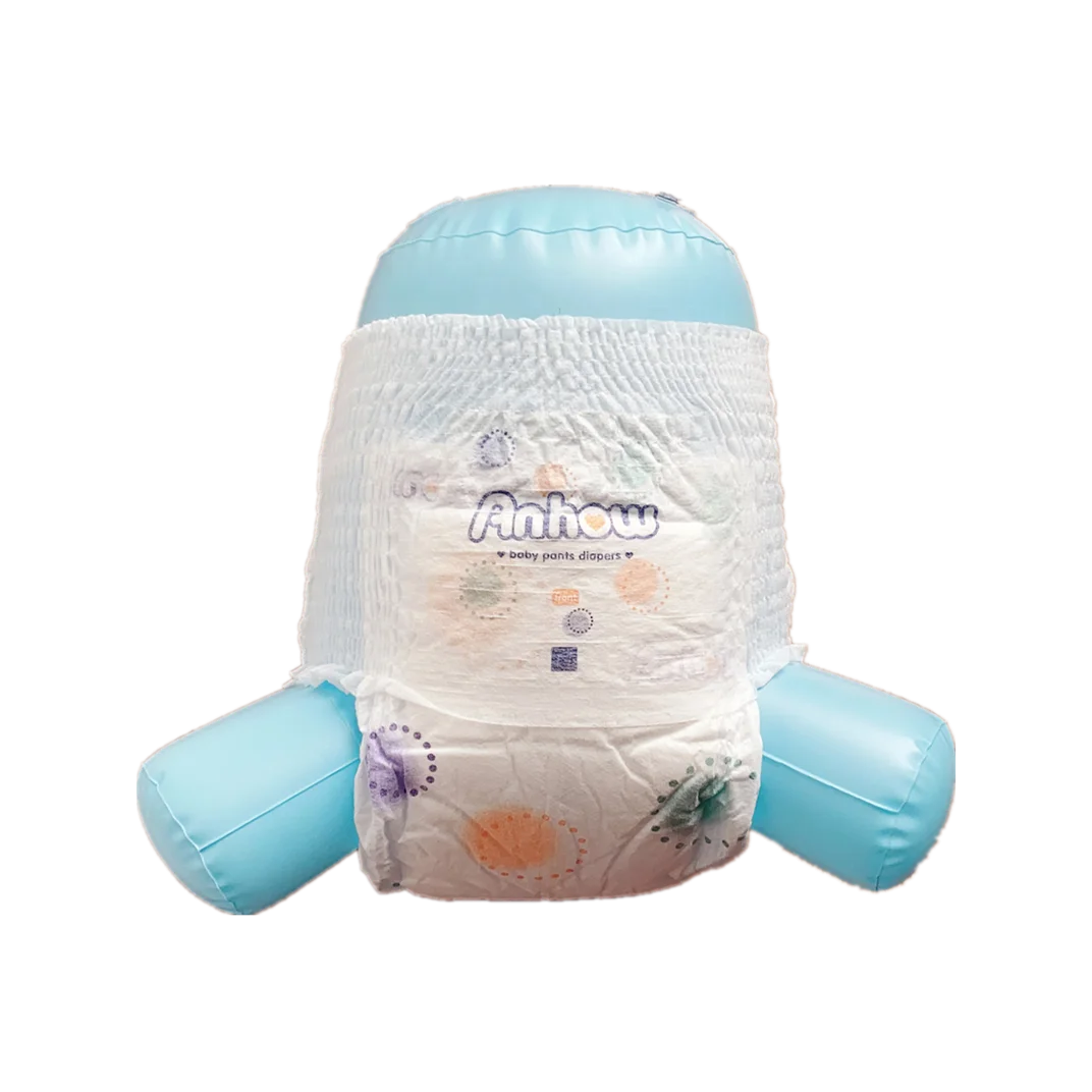 High Absorbent Disposable Anhow Baby Diapers Wholesale Custom Baby Diaper Pant Best Price Manufacturer