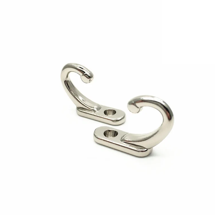 Modern style DIY Wooden Wall mounted metal zinc alloy coat hooks chrome color clothes hangers jewelry hook for wooden box