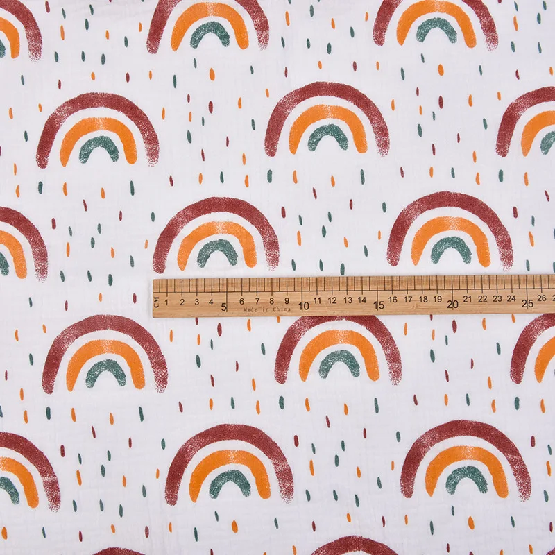 Custom Design Print Floral Cover Blanket Organic Cotton Bamboo Baby Swaddle Wrap Sage Rainbow Muslin Swaddle Blanket