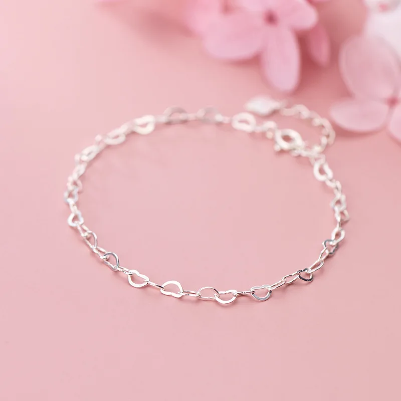 2024 Korean Fashion 925 Sterling Silver Chunky Chain Bracelet Vintage Jewelry For Women