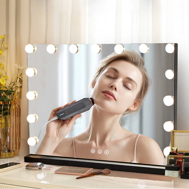 Makeup Mirror Hollywood Style LED Vanity Mirror with Touch Dimmer LED Bulbs for Dressing Table Makeup