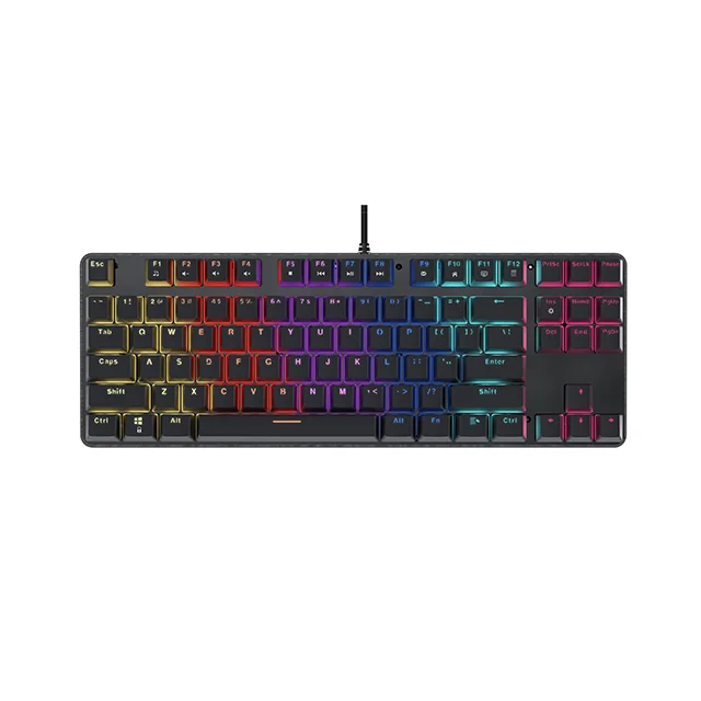 Factory Direct Lapop K12 87 Keyboard Mechanical Laptop Gaming Keyboard USB Wired Light Gamer Mechanical Keyboard