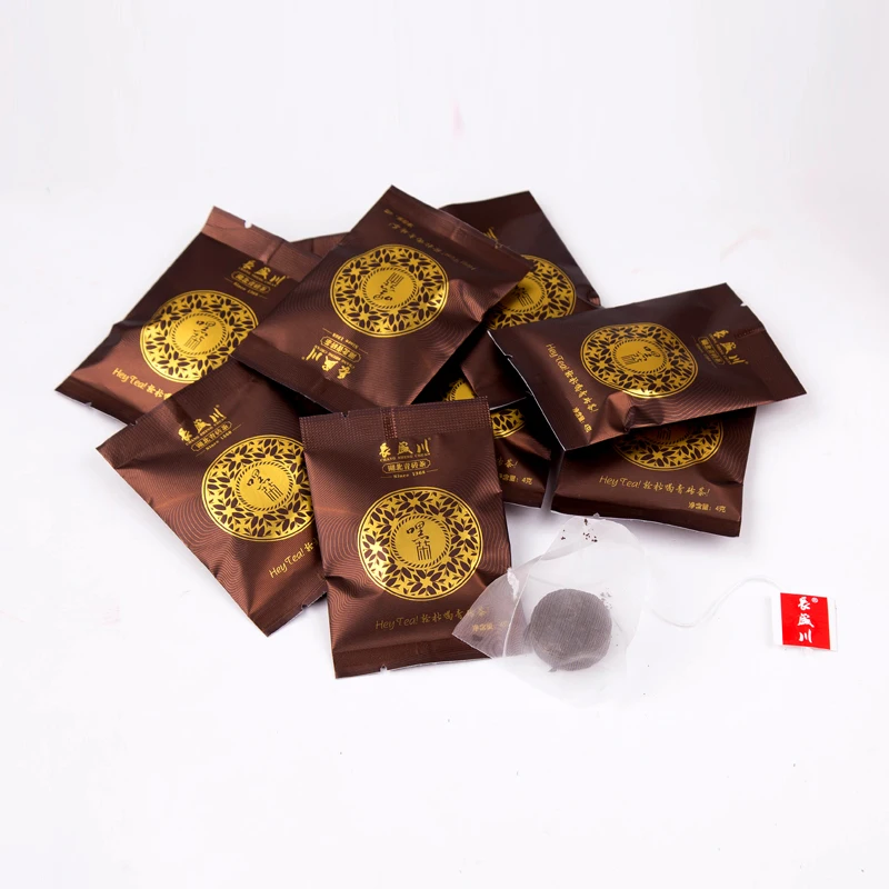  Китайский черный чай Changshengchuan Круглый Мини-кирпичный с биоразлагаемым чайным