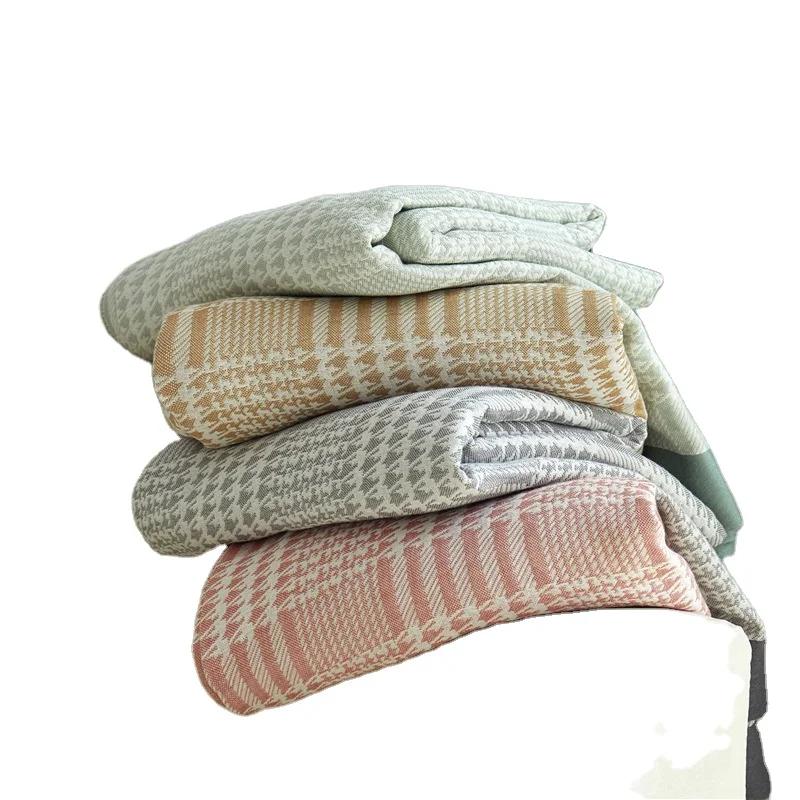 Manufacturers wholesale bamboo fiber cover blanket digital woven blanket summer cool feeling breathable cool feeling blanket