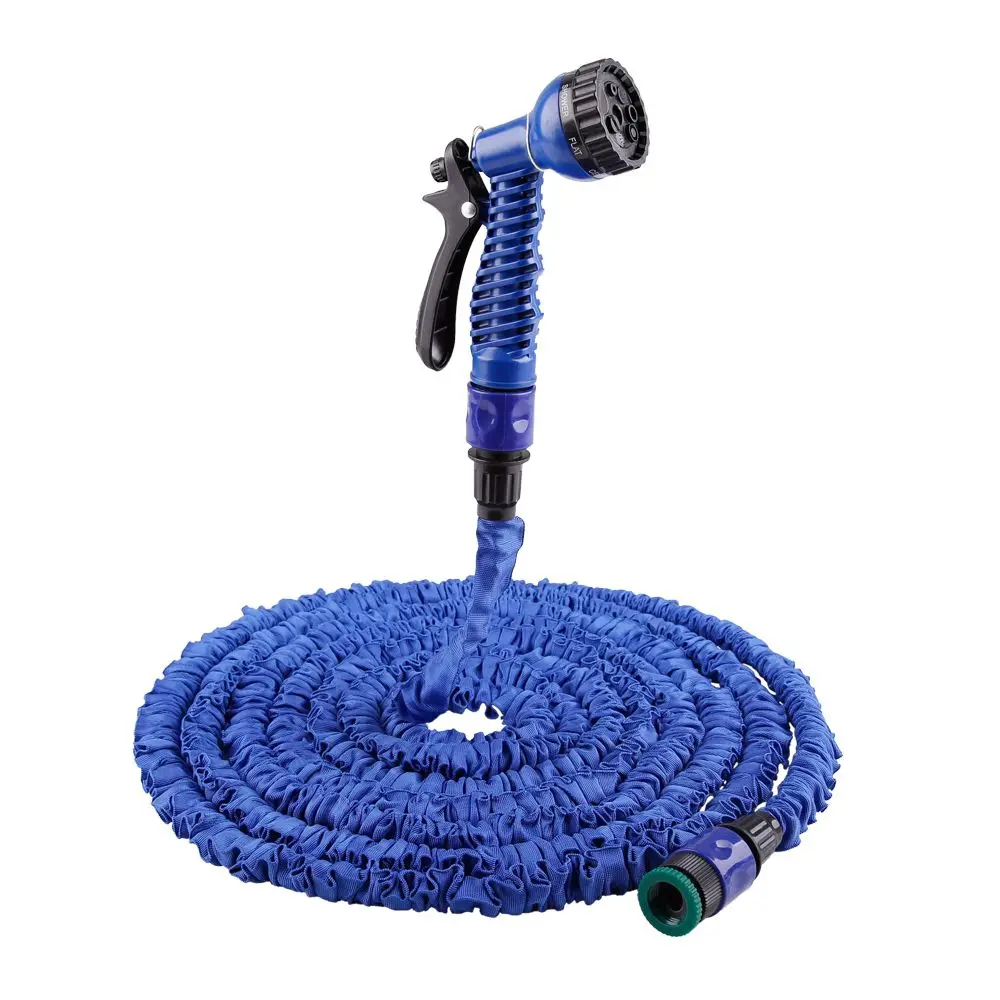 High Quality Retractable Extended 25ft 50ft 75ft 100ft Magic Garden Hose Water With 7 Function Plastic Garden Water Nozzle Spray