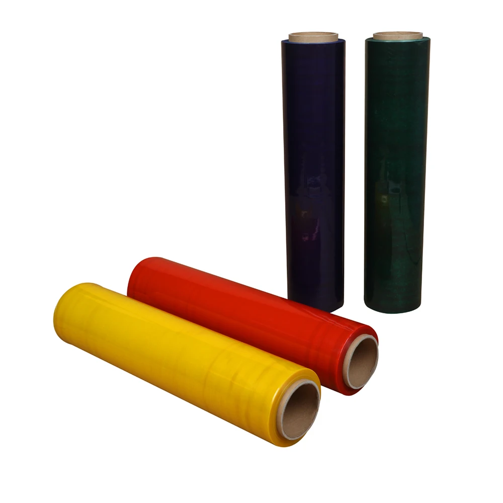 Excellent LLDPE/PE plastic wrap stretch film roll colored roll Automatic Stretch Film Plastic Wrap Machine Stretch film