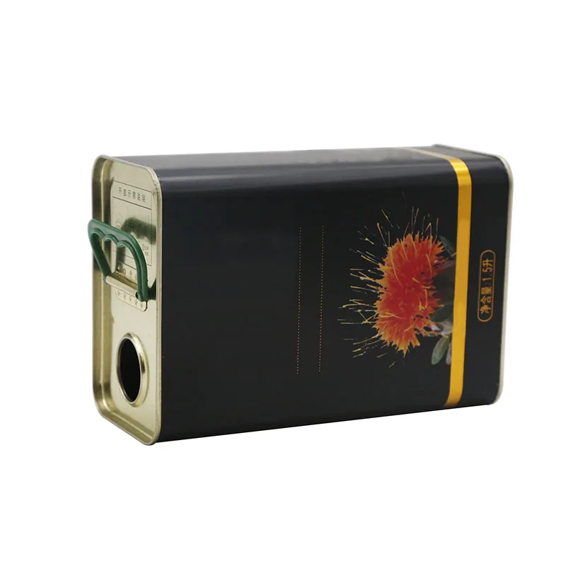 
1.5L Private Label Rectangular Engine Oil Tin Cans Manufacturer Tinplate Lubricating Oil Customized Logo 0.25-0.28mm Longbosen 