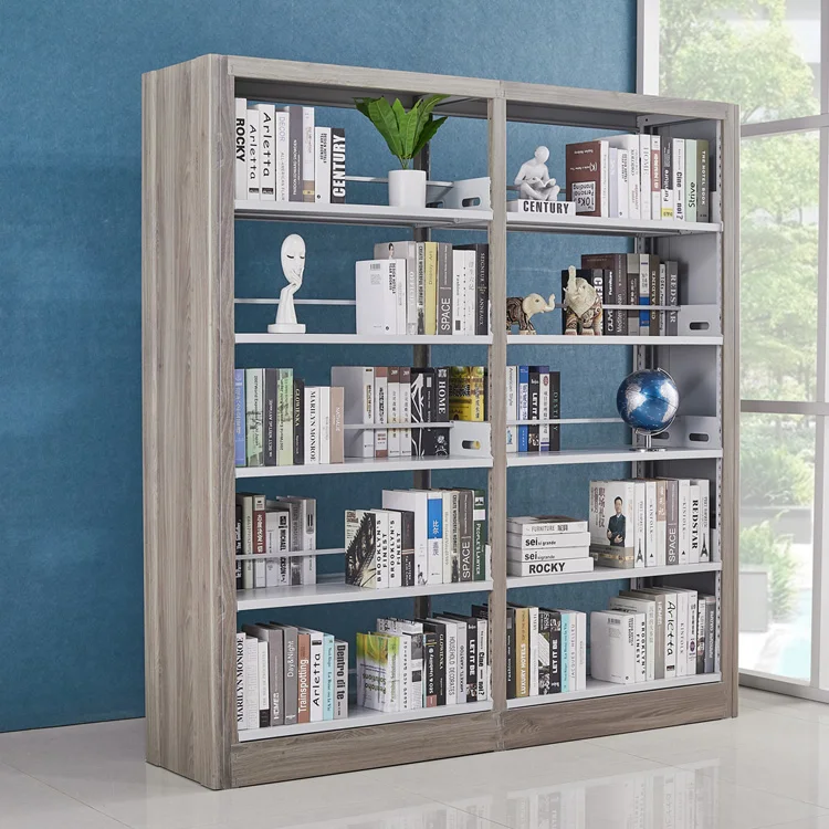 
Accepted Customized Metal Library Reading Room Bookshelf In Wooden Color 