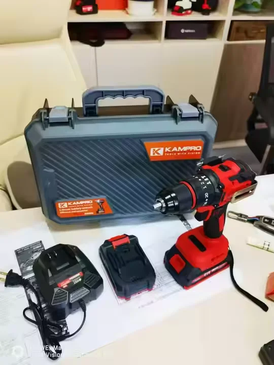 Wholesale 21V Cordless Electric Power Tools Three-Function Impact Drill Electric Screwdriver with Lithium Battery Variable Speed