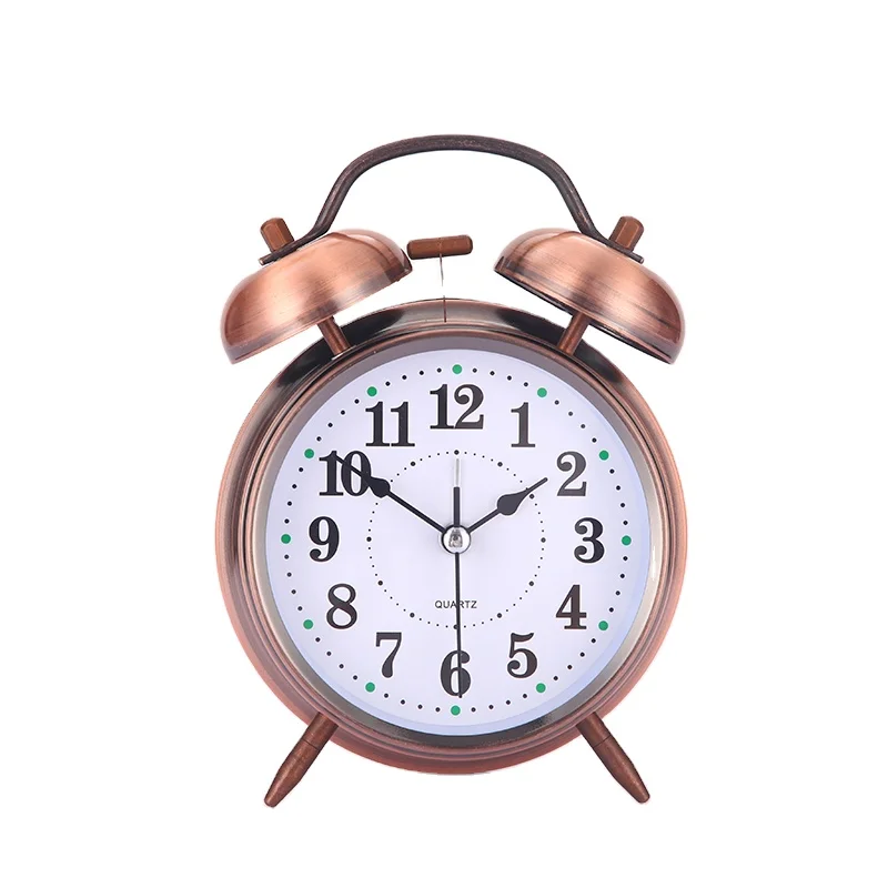 Green Manufacturing vintage alarm clock Portable metal alarm clock wholesale wake up alarm clock