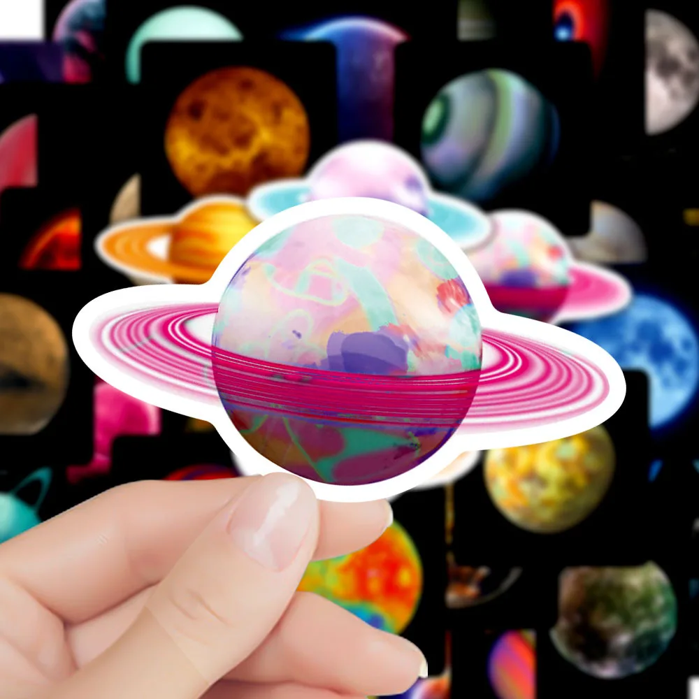 50pcs New Universe Planet Graffiti Stickers Electric Car Helmets TV Cups Trolley Box Stickers waterproof graffiti stickers