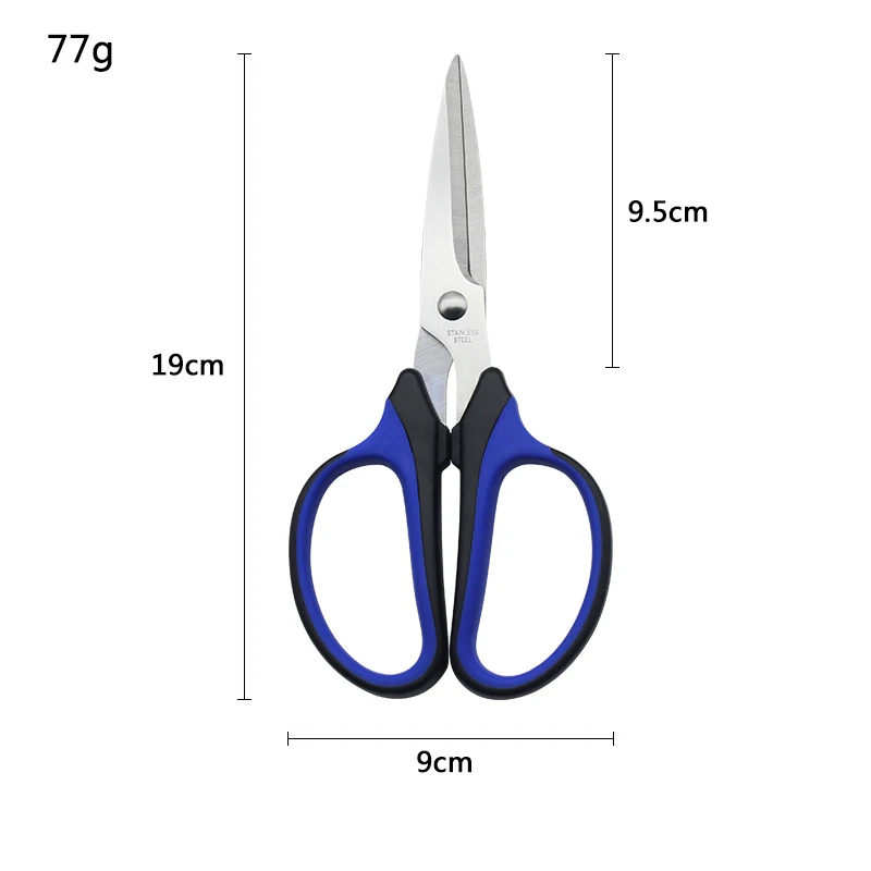 Office Craft Paper School Scissors Stainless Steel Comfortable Grip Stationery Scissors with PP Handle