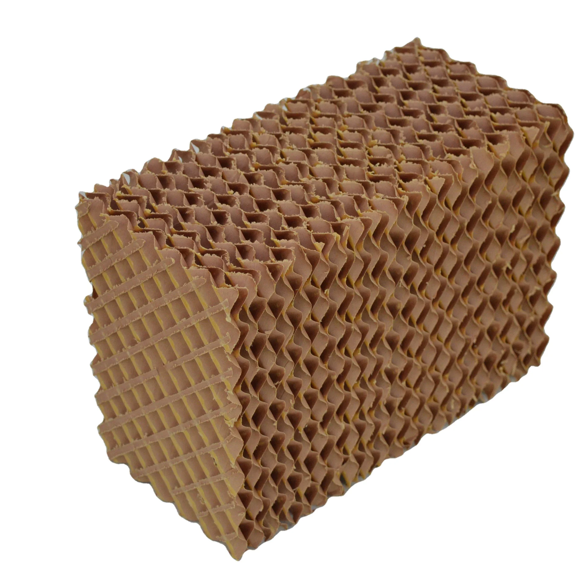 7090 Greenhouse and Poultry Farm Evaporative Cooling Pad Honey Comb Wet Curtain Cooling Pad With Frame 10mm