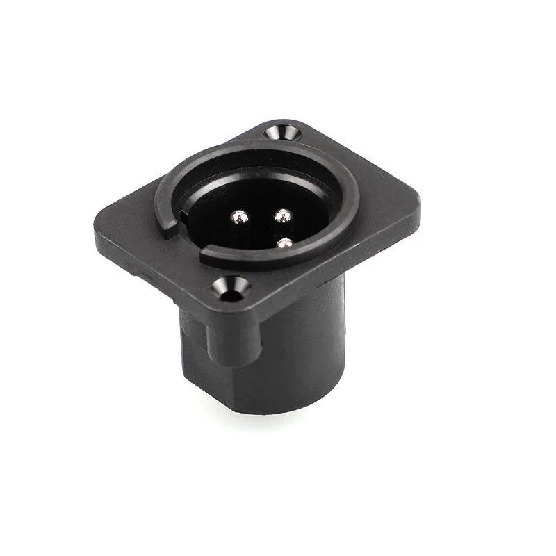 Outdoor 220v Xlr Plastic Cable Connector Plug Speaker Waterproof Welding 3 Pin Male Female Wire Connector