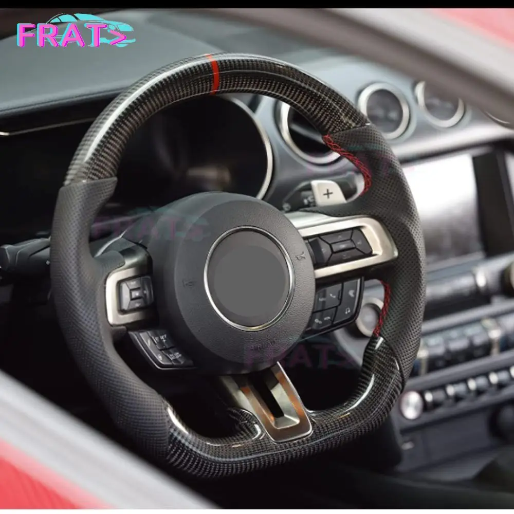 Светодиодный руль из углеродного волокна с веслом для Ford Mustang Shelby GT 2005-2009