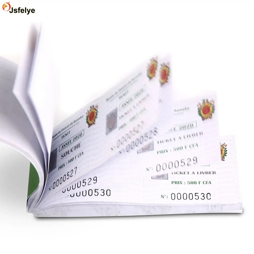 Booklet Perforated line Thermal paper two sides printing coupon ticket