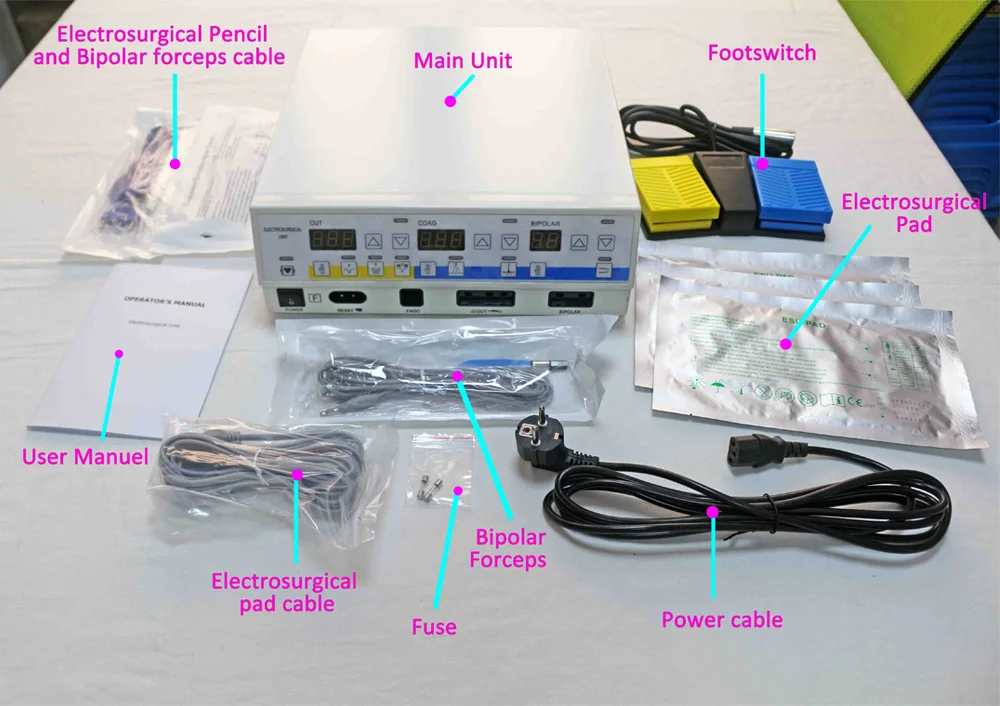 LTSG13 Medical Equipment Electrocautery 400w Six Mode Electric Scalpel ESU Surgical Cutting Electrosurgery Units