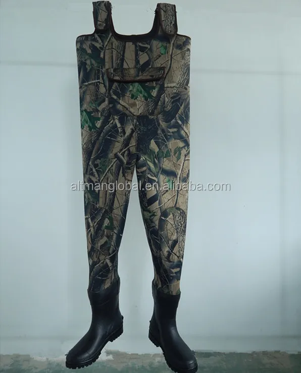 100% Waterproof Camouflage Neoprene Hip Waders