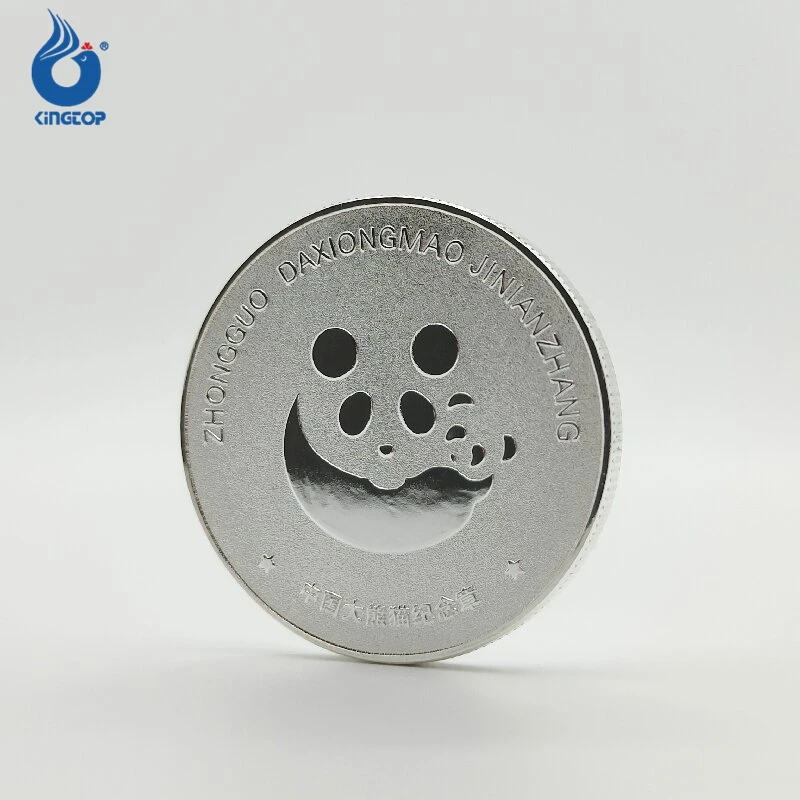 Panda Commemorative Coin Cameo Animals Sliver Plated Coins Collectible Tourist Attractions Gift Zoo Souvenirs Coin