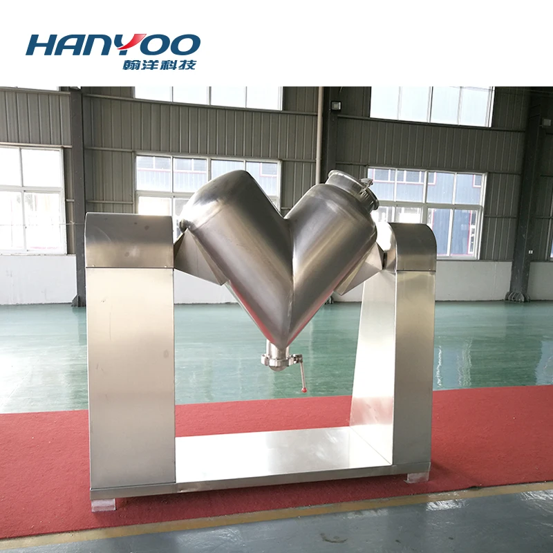 HANYOO V Shape Powder Mixing Machine Powder Blending Machine  Mixer Manufacture