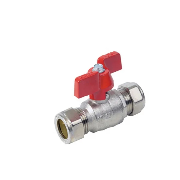 PEX мини шаровой клапан 16x 1/2 дюйма наружная резьба красная ручка изоляционный коллектора