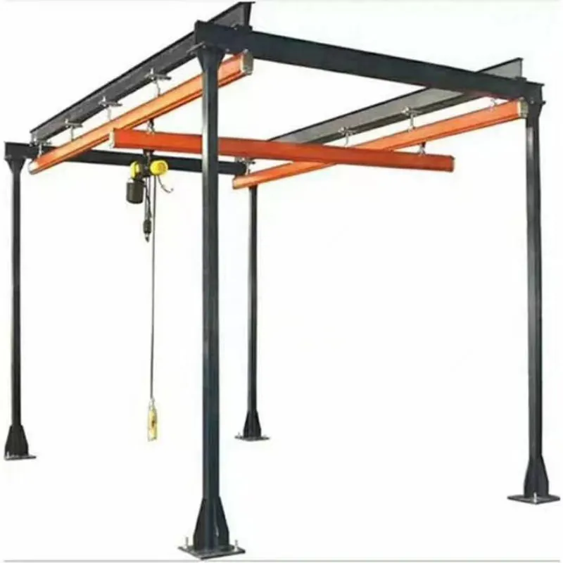 Rail Flexible Light crane System Single Double Beam Suspension overhead crane hoist orbit track bridge crane