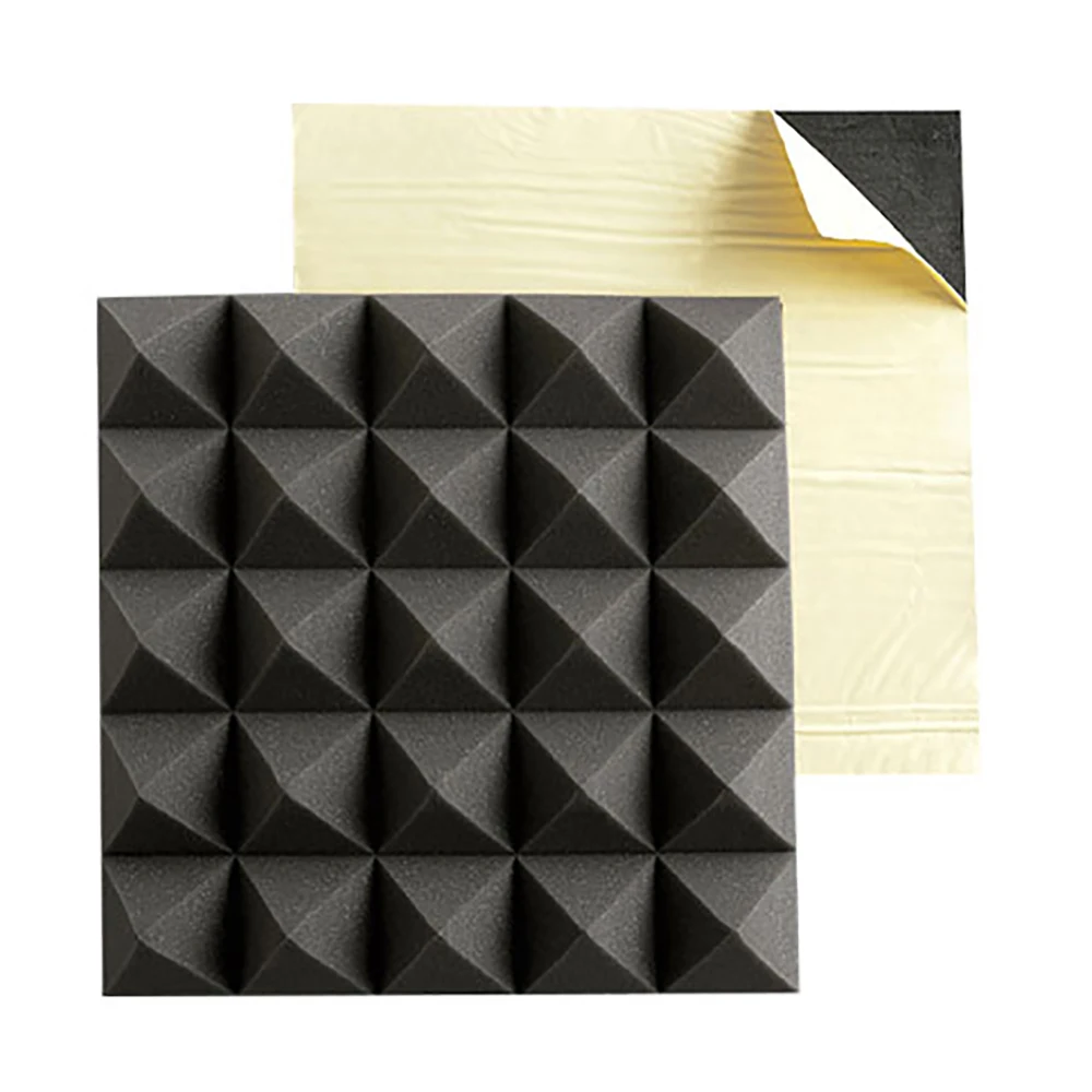 High Quality Studio Panel Pyramid Shape Soundproof Foam Sound Acoustic Foam Acoustic Panel 20*20*3inches easy install