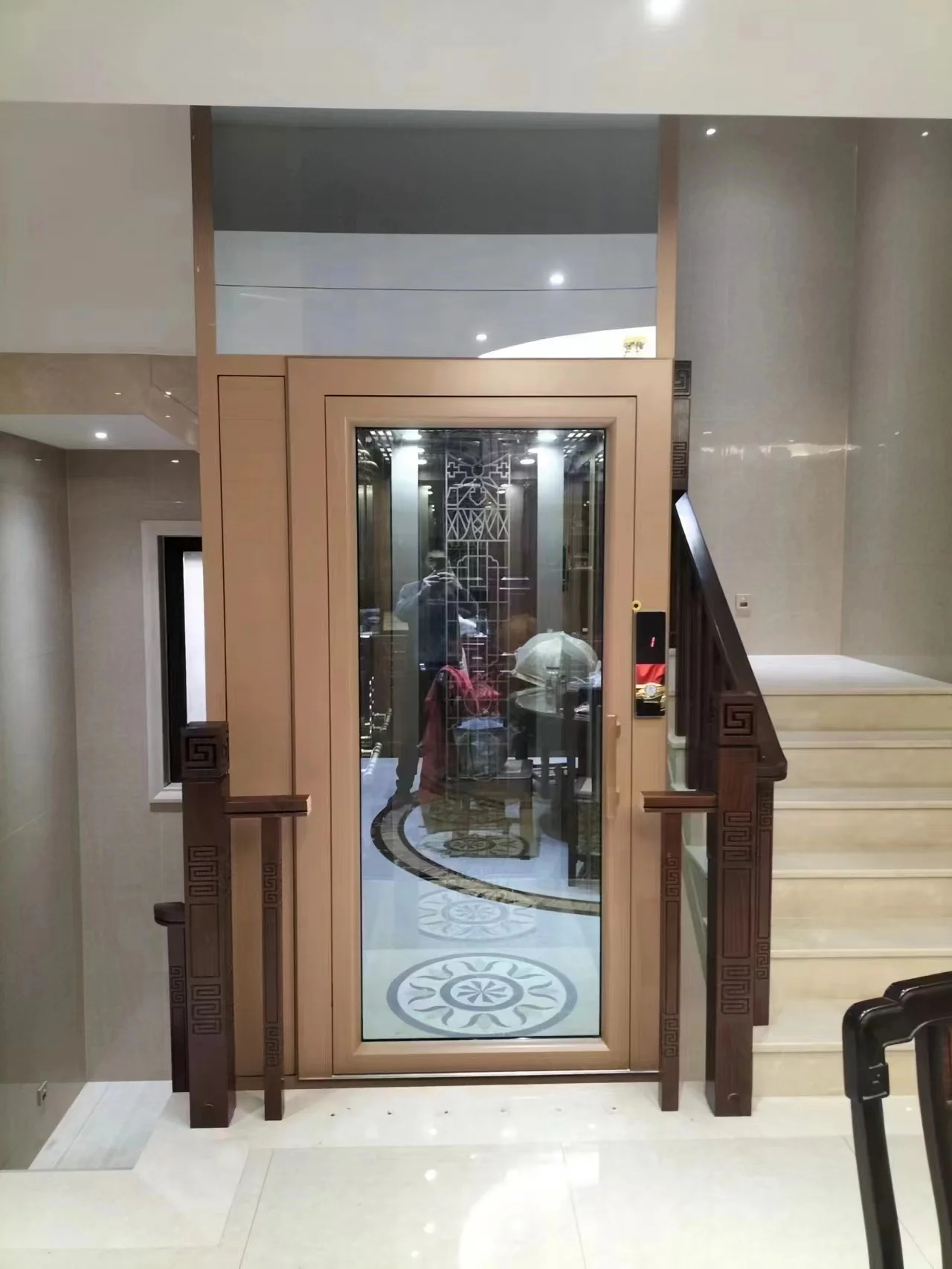 Luxury Concise Customized Villa Elevator Indoor Home Lift Panoramic Elevator