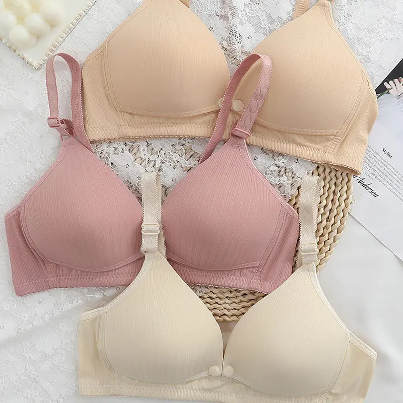 Wholesale Cheap maternity nursing bra  wire free  for pregnant women front open  breastfeeding bra