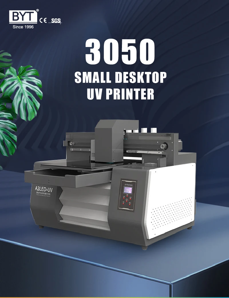 factory price small desktop digital inkjet flatbed A3 uv printers for logo printing