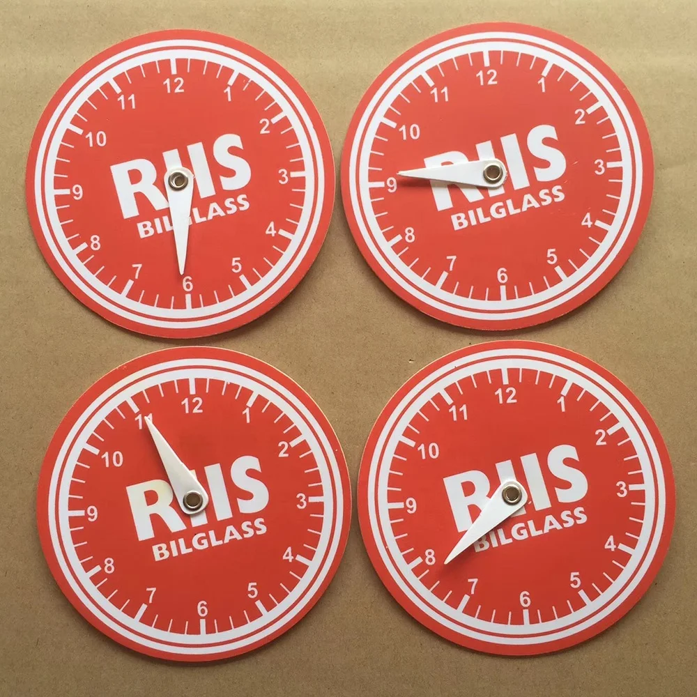 Car Accessories Custom Printing Round Shape Special Parking Disc Euro Parking Clock Parking Timer Sticker