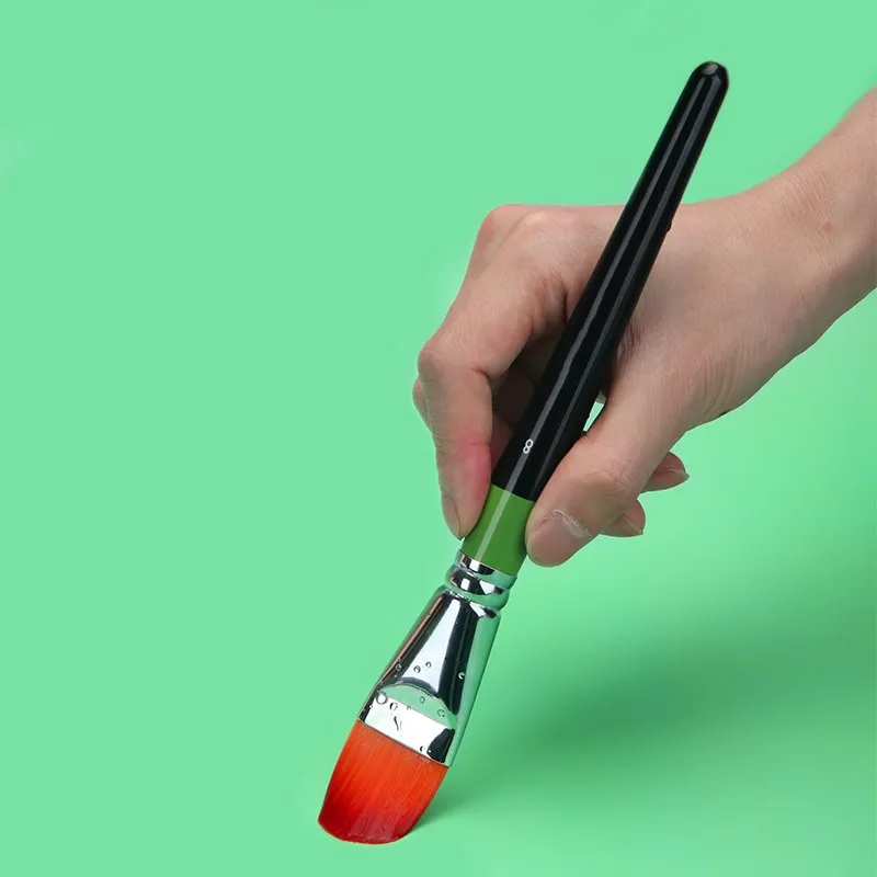 Wood Handle Nylon Painting Brushes Set for Artist Oil Acrylic Painting Drawing Water Color oil painting Body Face