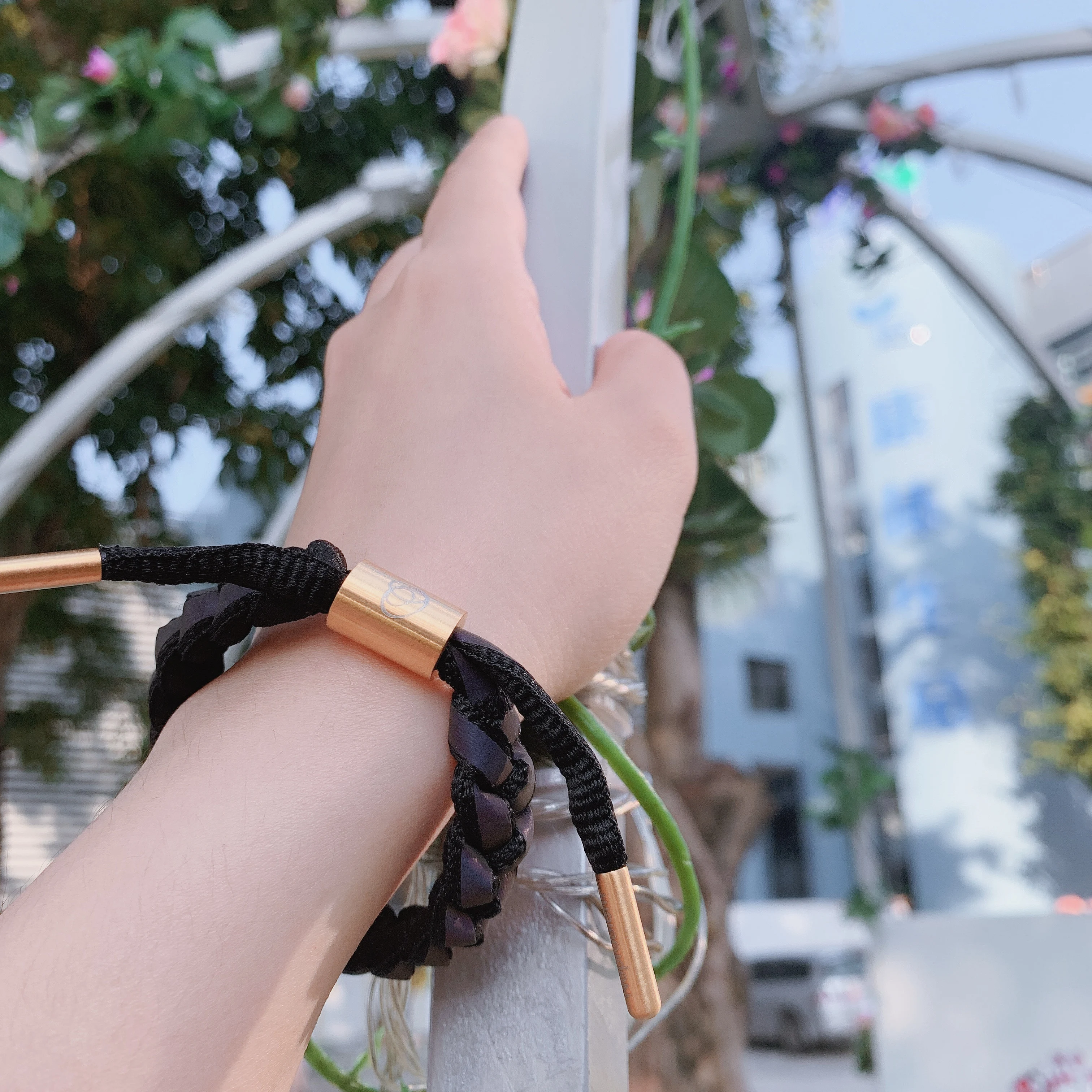 P159 Choker Antifatigue Power Fitness New Germanium Sports Beads High-tech Reflective Material Bracelet Wristband