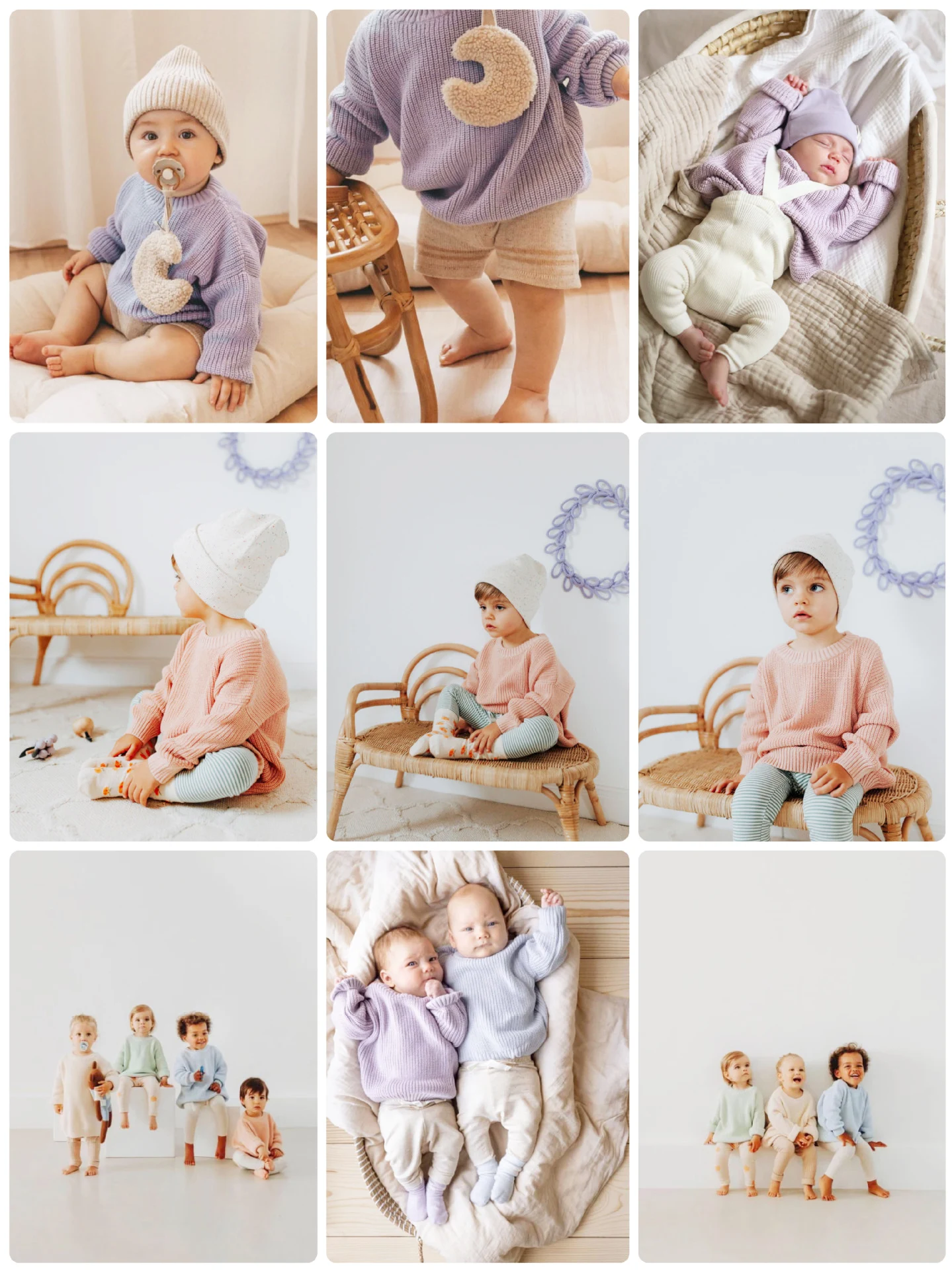 Winter Thick Cotton Oversized Kids Jumper Baby Knitwear Kids Chunky Knit Sweater Baby