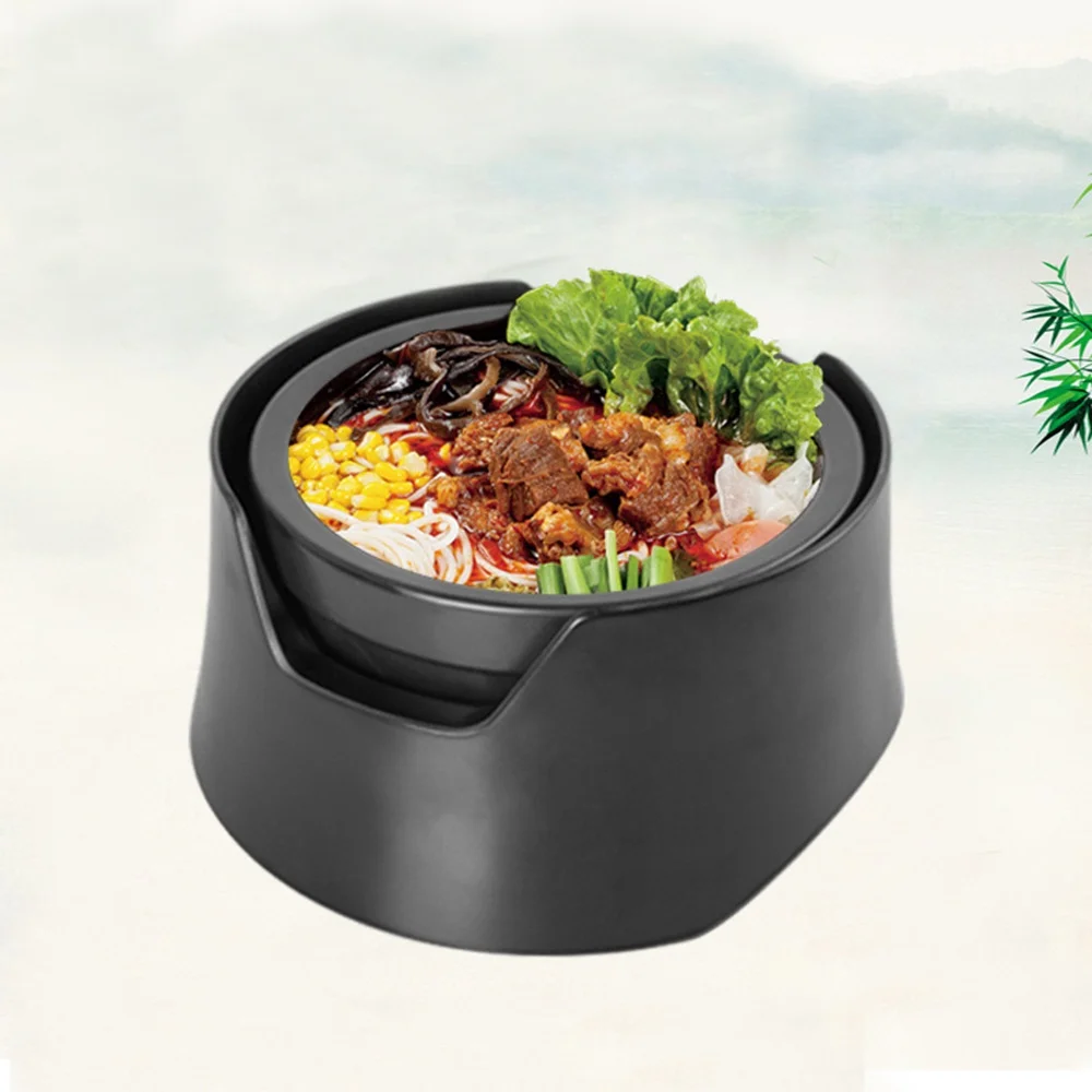 Hot Soup Pottery Stone Bowl Non-Stick Bibimbap Rice Ceramic Bowl Anti-heat Base Chinese Rice Noodle Casseroles Stone Bowl Set