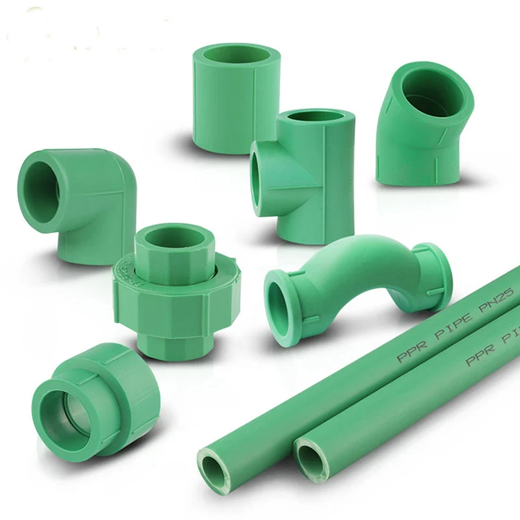 Pn 20 and Pn 25 Ppr Pipes and Fitting Conversion Elbows and Assemblies for Hot Water
