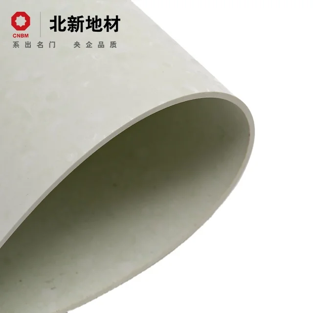 BEIXIN 2mm-3mm PUR Coating PVC Homogeneous Plastic Vinyl Sheet Roll Flooring for Hospital/Mall/Office