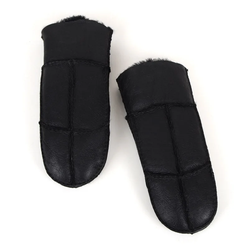 
China Wholesale Women Real Shearling Mitten Mouton Winter Warm SheepFur Leather Sheepskin gloves Keep warm in winter skiing 