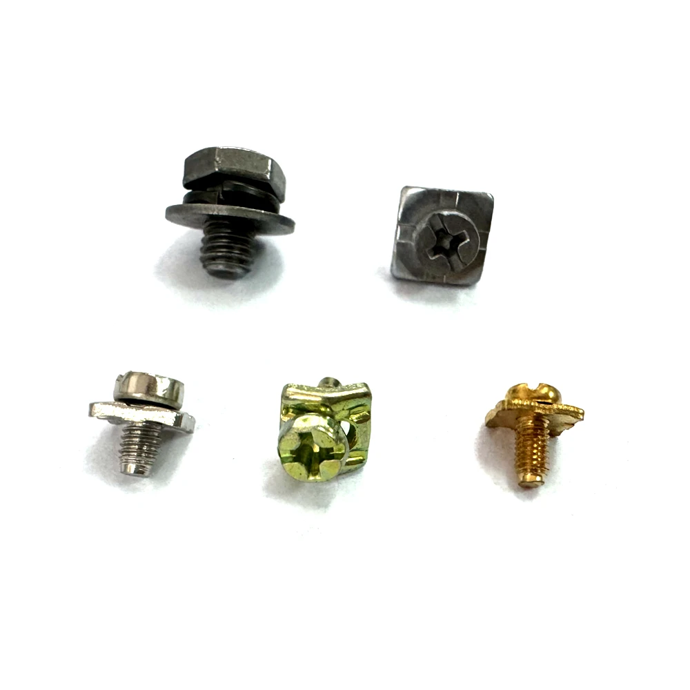 Terminal Block Screws With Captive And Square Washer Terminal Screw Manufacturer Zinc Coating Steel Washer Combined Screws