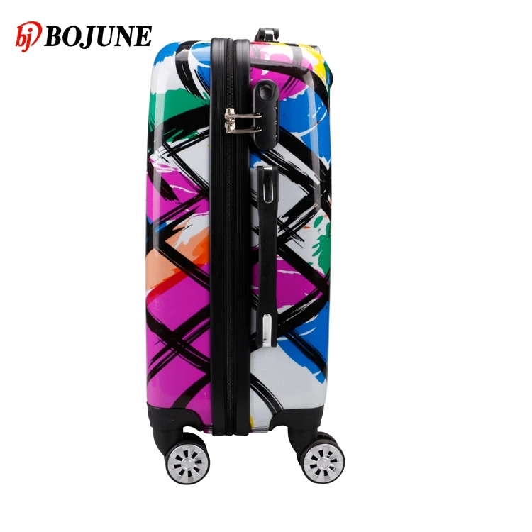 Жесткий чехол для переноски водонепроницаемые сумки на колесиках с печатью под заказ, чемодан на колесиках чемодан наборы багажа