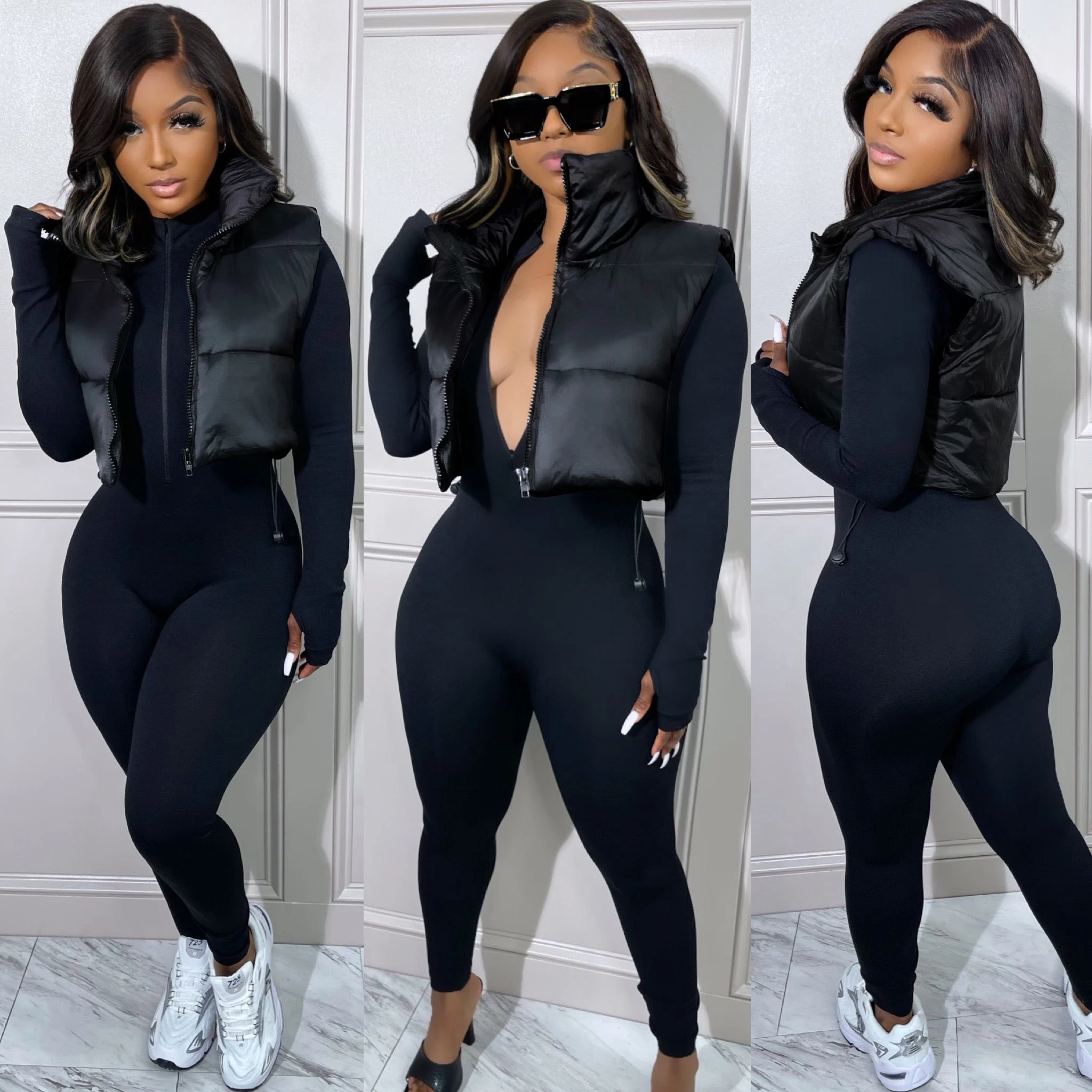 High Quality Ladies Puffer Coats Sleeveless Zipper Outwear Winter Waistcoat Plus Size Clothing Women Short Bomber Jacket