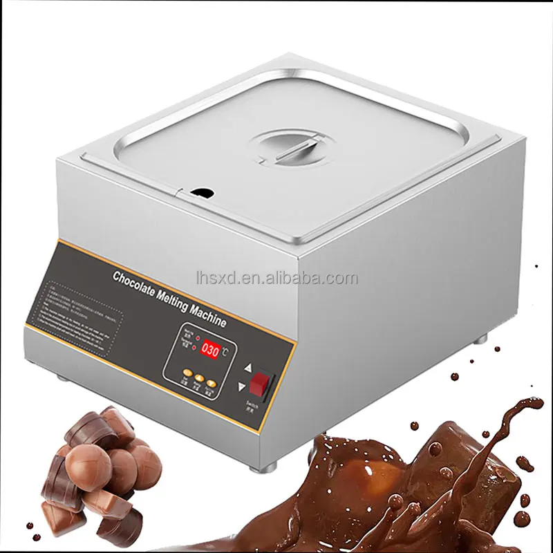 Hot sale no Water heating 4*2.5L four heads Multi-function Chocolate Melting/Tempering/Coating Machine pot tank in stock
