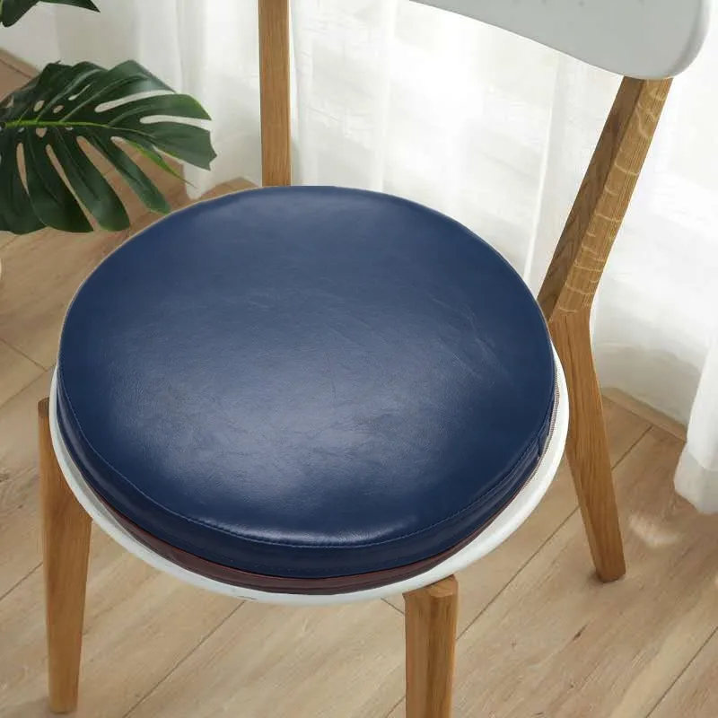 [FREE SAMPLE] Outdoor Waterproof  Custom Size Leather PU Foam Round Seat Cushion For Office Chair